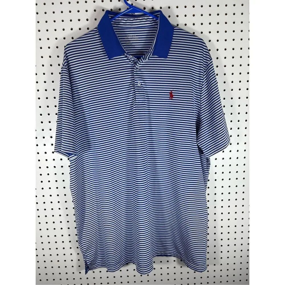Polo Ralph Lauren mens striped performance polo shirt size XL